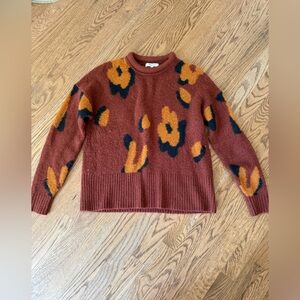 Madewell big leopard print sweater.